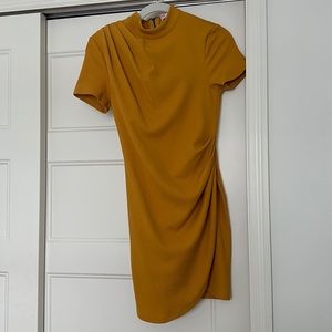 Gold mini fitted dress | Size Small